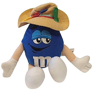 Advertising Collectibles - M & M BLUE with Hat Beanbag Character