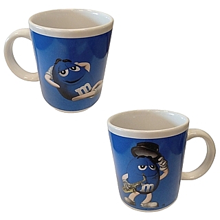 Advertising Collectibles - M & M Blue Ceramic Mug
