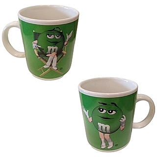 Advertising Collectibles - M & M Green Ceramic Mug