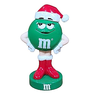 Advertising Collectibles - M & M Green Christmas Bobblehead