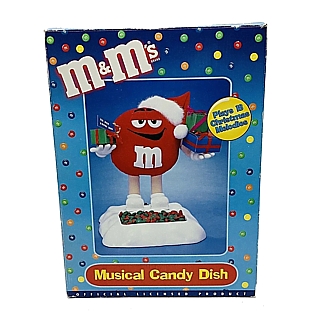 Advertising Collectibles - M & M Red Christmas Musical Candy Dish