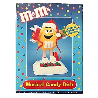 Advertising Collectibles - M & M Yellow Christmas Musical Candy Dish