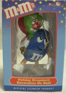 Advertising Collectibles - M & M Blue Christmas Ornament- Balloons