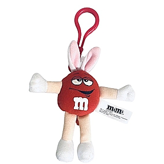 Advertising Collectibles - M & M RED with Bunny Ears Plush with Clip