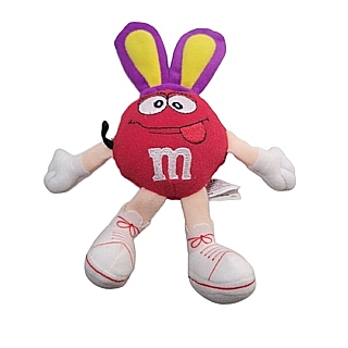 Advertising Collectibles - M & M RED iwith Bunny Ears Plush with Clip