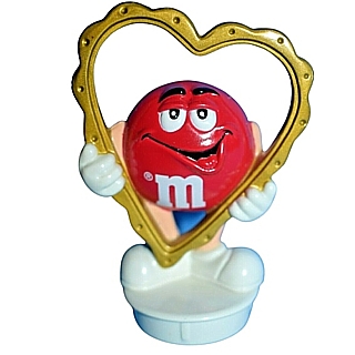 Advertising Collectibles - M&M Red Heart Frame Topper