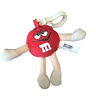 Advertising Collectibles - M & M RED Plush with Clip