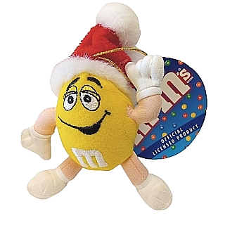 Advertising Collectibles - M & M Yellow Christmas Santa Plush
