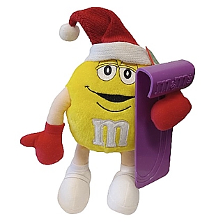 Advertising Collectibles - M & M Yellow Christmas Plush with Tobaggan