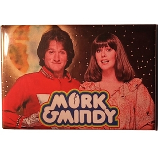 80's Television Character Collectibles - Mork and Mindy Metal Magnet