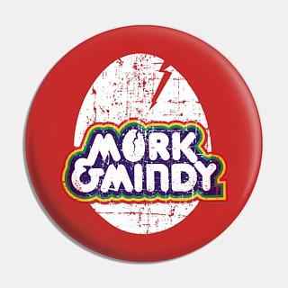80's Television Character Collectibles - Mork and Mindy Pinback Button