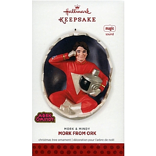 Television Character Collectibles - Mork and Mindy Mork from Ork Keepsake Hallmark Christmas Tree Ornament with Sound