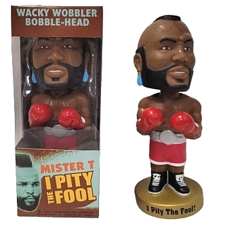 Television from the 1980's Collectibles - Mr. T and Rocky 3 Clubber Lang Bobble Head Doll, Nodder I Pity The Fool