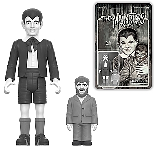 Television from the 1970's Collectibles - The Munsters Eddie Munster and Woof Woof Grayscale ReAction Figure