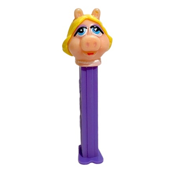Muppets Collectibles - Muppets Pez Miss Piggy Czech Repulic Purple Base No Eyelashes