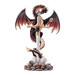 Fantasy Collectibles - Red Dragon with Sword 31527