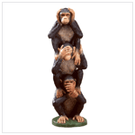 Wildlife Collectibles - Monkey Chimpanzee Totem Pole 29586