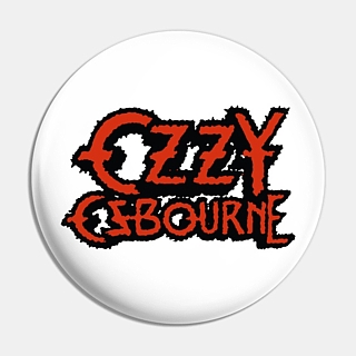 Rock and Roll Collectibles - Ozzy Osbourne Classic Logo Metal Pinback Button