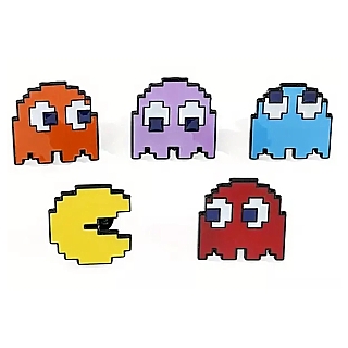 Pac-Man and Ghosts Enamel Pin Set of 5