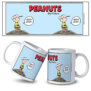 Peanuts Collectibles - Charlie Brown Pitcher Baseball Good Grief 11 ounce Ceramic Mug