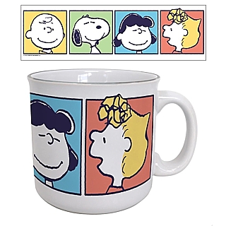 Peanuts Collectibles - Charlie Brown, Snoopy, Lucy, Sally 20 ounce Ceramic Camper Mug