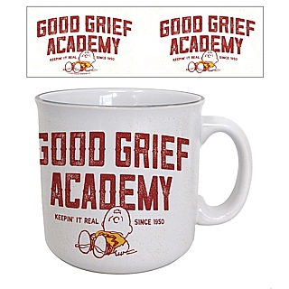 Peanuts Collectibles - Good Grief Academy 20 ounce Ceramic Camper Mug