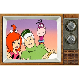 Flintstones Collectibles - Pebbles and Bamm-Bamm Show Metal Magnet