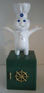 Pillsbury Collectibles - Poppin' Fresh Dough Boy Metal Talking Bank