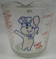 Pillsbury Collectibles - Poppin' Fresh Dough Boy Glass Measuring Cup