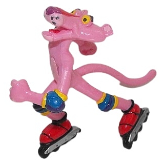 Pink Panther Collectibles - Pink Panther PVC Figure Rollerblades