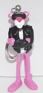 Pink Panther Collectibles - Pink Panther PVC Figural Keyring Leather Jacket and Sunglasses