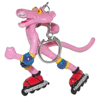 Pink Panther Collectibles - Pink Panther PVC Figural Keyring Rollerblades