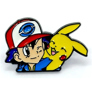 Video Game Characters - Pokmon Ash and Pikachu Friends Enamel Metal Lapel Pin / Tie Tack