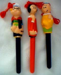 Popeye Collectibles - Popeye, Olive Oyl & Swee Pea Pens