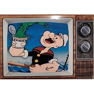 Television Character Collectibles - Popeye with Spinach TV Magnet