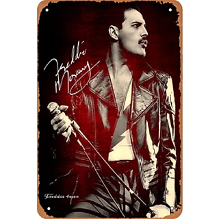 Queen Collectibles - Freddie Mercury Leather Jacket Metal Tin Sign