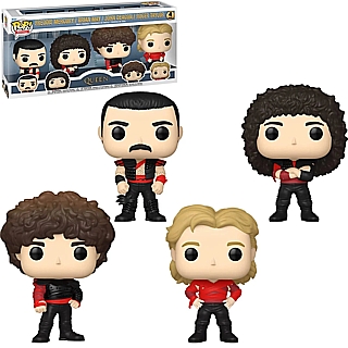 Rock and Roll Collectibles - Queen Radio Gaga 4 Pack POP! Rocks Vinyl Figures Set