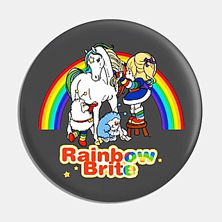 1980's Cartoon Collectibles - Rainbow Brite Starlite Twink Sprite Metal Pinback Button