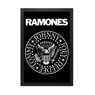 Rock and Roll and Punk Characters - Ramones Seal Logo Gel Coated Canvas Print Wall Art