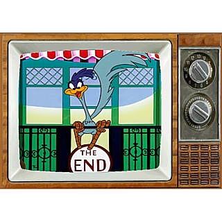 Cartoon Character Collectibles - Looney Tunes Road Runner The End Metal TV Magnet