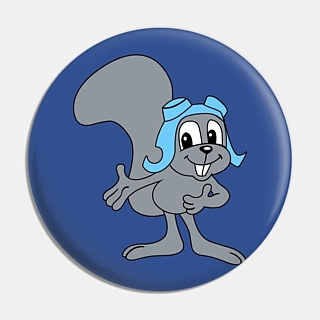 Rocky & Bullwinkle Collectibles - Rocket J. Squirrel Pinback Button