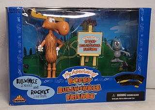Rocky & Bullwinkle Collectibles - Rocket J. Squirrel and Bullwinkle J Moose Collectible FIgure Set