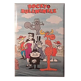 Rocky and Bullwinkle Collectibles Bullwinkle and Rocky Show Metal Magnet