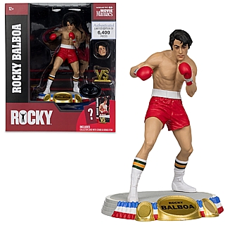 Rocky Balboa McFarlane Movie Maniacs Figure - CHASE Red Shorts Platinum Edition