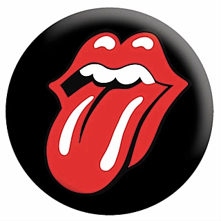 Classic Rock Collectibles - Rolling Stones Tongue Metal Pinback Button