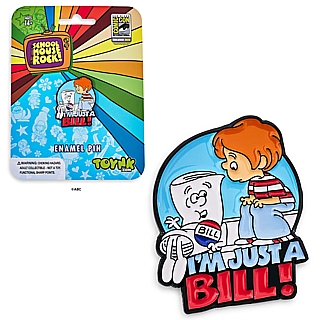 Classic Cartoon Collectibles - School House Rock I'm Just A Bill Enamel Lapel Pin / Tie Tack