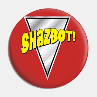 80's Television Character Collectibles - Mork and Mindy Shazbot Pinback Button