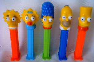 The Simpsons Collectibles - Bart, Homer, Marge, Lisa and Maggie Pez