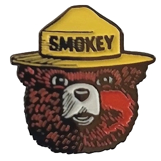 Smokey The Bear - U.S. Forest Service - Smokey the Bear Enamel Lapel Pin / Tie Tack