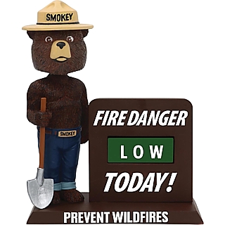 Smokey The Bear - U.S. Forest Service - Smokey the Bear Fire Danger Blocks Bobblehead